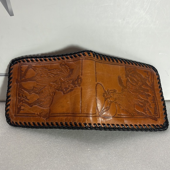 Gene Autry Men’s Cowboy hunting Cow Leather Wallet - Picture 5 of 12